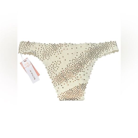 PilyQ NWT City Of Stars Reversible Zig Zag Teeny Cut
Bikini Bottom Size Large - Picture 7 of 7